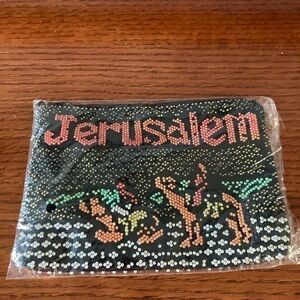 Boho vintage crossbody bead purse Jerusalem